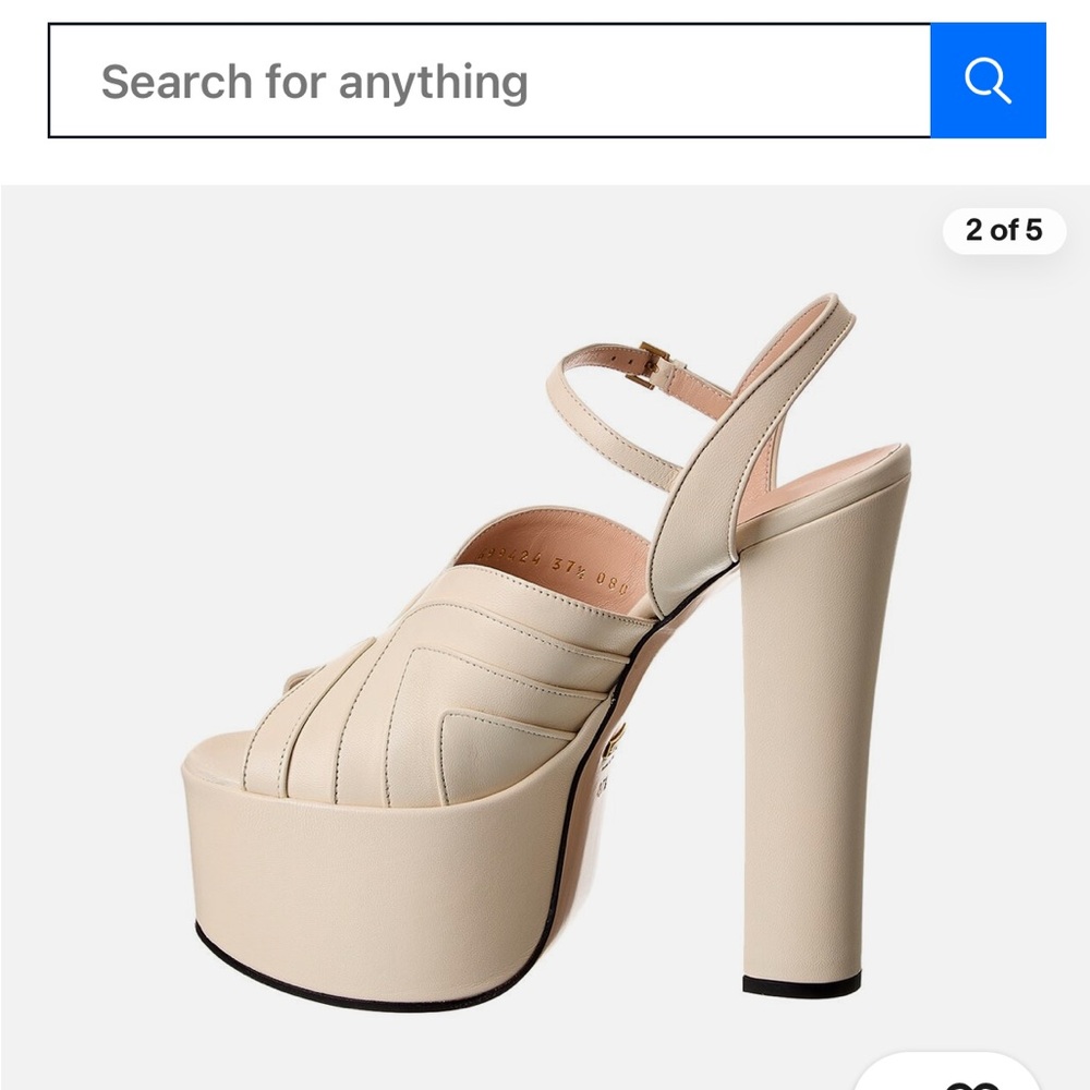 New Elegant Cream Platform Heels